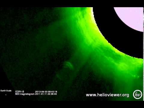 ENOCH:::MDI magnetogram, COR1-B  (2013-06-21 22:40:18 - 2013-