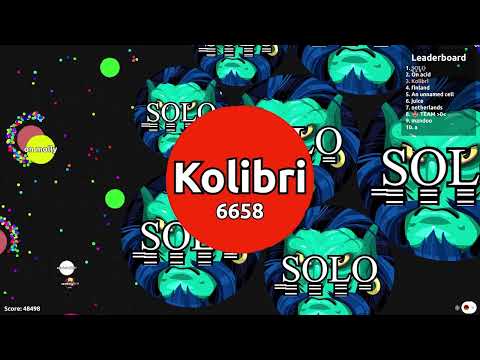 Epic Agar.io 124,000+ Score Solo Gameplay (Part 1)