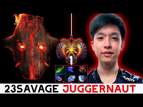 11KMMR 23SAVAGE JUGGERNAUT "RAMPAGE" EVEN ENEMY LICH CALL HIM A "KING" | DOTA 2 MICRO