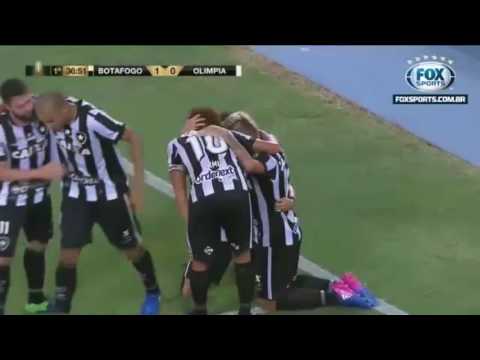 O gol de Rodrigo Pimpão para o Botafogo contra o Olimpia PAR pela Libertadores 2017
