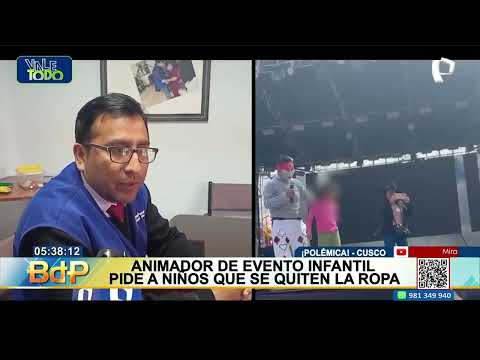 Polémica en Cusco: animador infantil pide a niños que se quiten la ropa