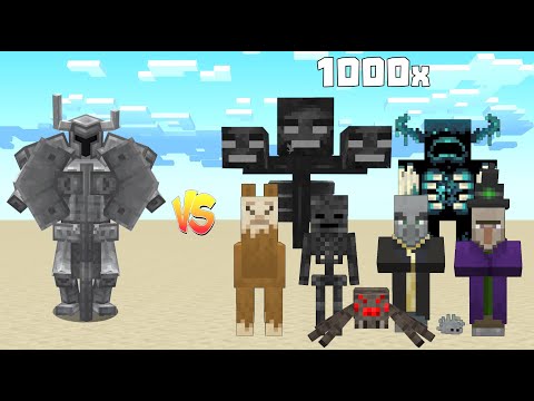 FERROUS WROUGHTNAUT Vs 1000x Minecraft Mobs V2