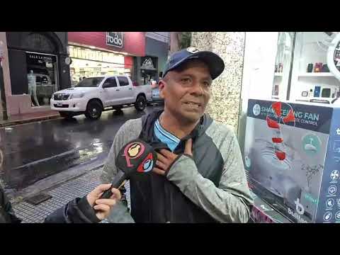 Charlamos con un peregrino que vino desde Aguilares, Tucumán 