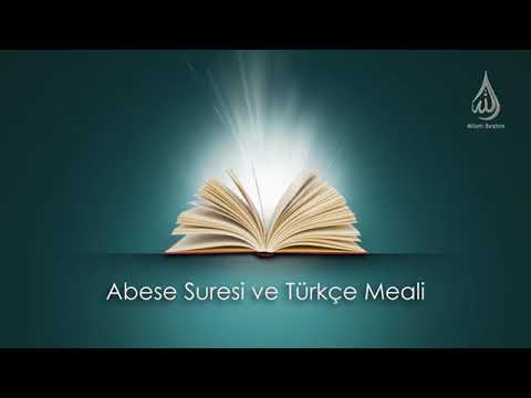 Abese Suresi Arapça ve Türkçe meali