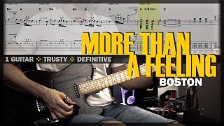More Than a Feeling | Guitar Cover Tab | Guitar Solo Lesson | Backing Track with Vocals 🎸 BOSTON