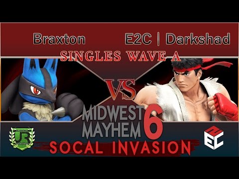 Midwest Mayhem 6 SINGLES WAVE A - Braxton (Lucario) vs E2C | Darkshad (Ryu)