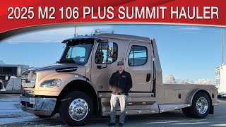 A preview image of the linked video showcasing 2025 Freightliner M2 106 Plus Summit Hauler