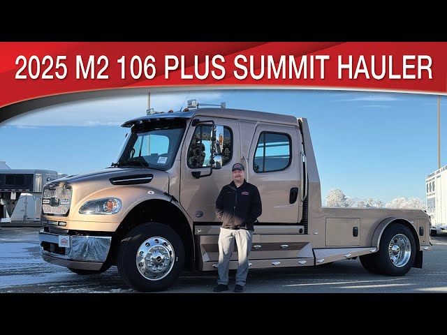 Preview image of 2025 Freightliner M2 106 Plus Summit Hauler Custom Hauler Conversion youtube video