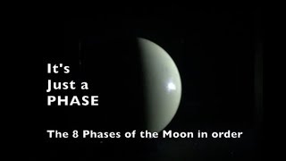 Phases of the Moon Demonstration experiment (lunar phases/ waxing / full moon)
