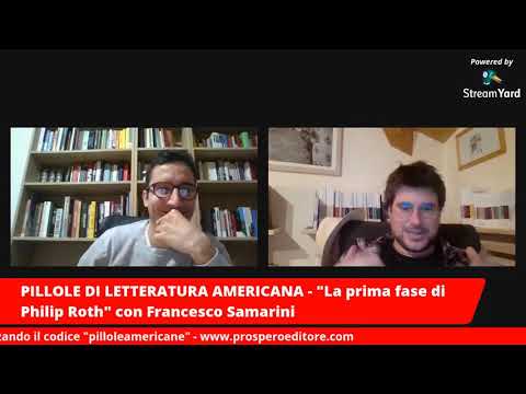 Pillole di letteratura americana: la prima fase di Philip Roth con Francesco Samarini