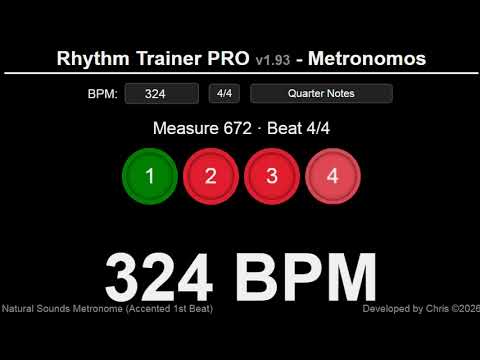 Metronome 324 BPM (Accented 1st Beat)