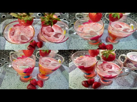 Strawberry Juice Recipe | How to make a strawberry juice |with Zahida