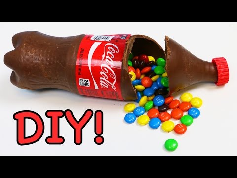 How to Make a CHOCOLATE COKE Bottle Filled with M&M's Candy! Video