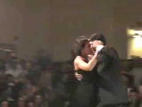  Corina de la Rosa  and  Julio Balmaceda  are  dancing  to  the  vals  "  Lagrimitas De Mi Corazon  "