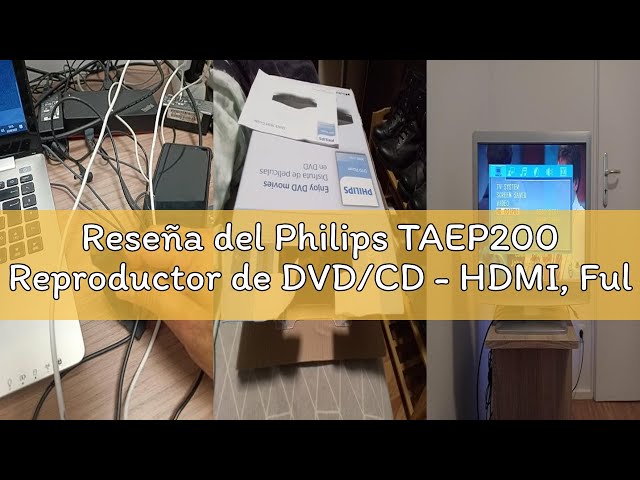Vídeo relacionado con Reproductor DVD Philips TAEP200 HDMI USB 108 MHz Compatible DivX/MP3/Foto Control Parental