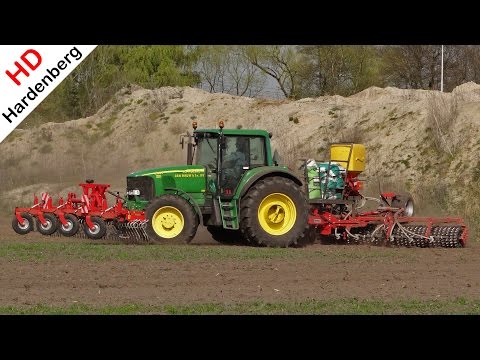 John Deere 6920S | Jan Rauw & Zn BV | Gras zaaien in De Klomp bij Ede | Nederland.