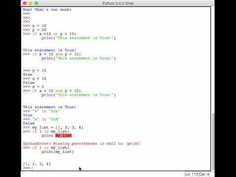Python 101 Episode 4 Pythons Conditional Statement