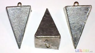 Chumbada caseira(Sinker homemade pyramid)