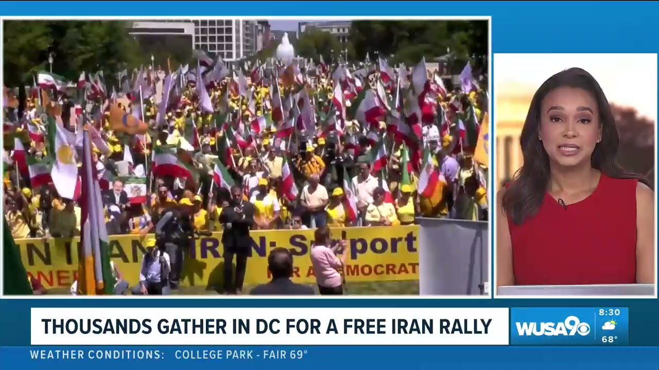 CBS News (WUSA9News) Coverage of Free Iran Rally in Washington, DC | May 17, 2026