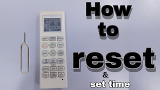 How to reset lg ac remote | set time in ac remote | lg ac remote not working