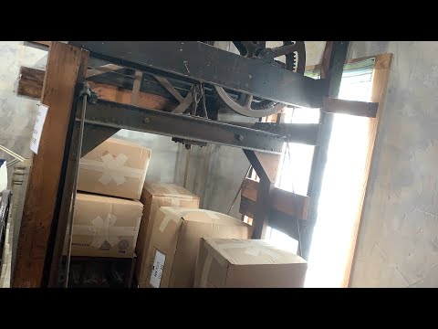 (Read Description) Overview of an Antique Hand-Operated Freight Elevator @ Linens N More Inc.