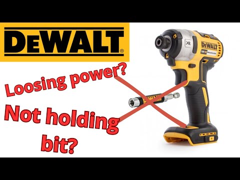 Falling, loose impact driver bit - DeWalt driver bit not locking DCF887 loosing power intermittent