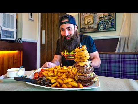9 MONTHS UNCONQUERED! POWYS ARMS' STEAK STACKER CHALLENGE | BeardMeatsFood