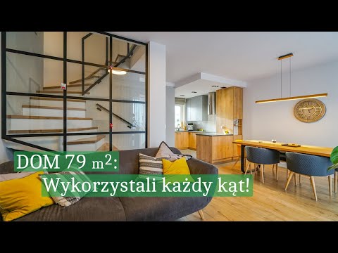 DOM BLIŹNIAK 79 m2 🏠 Kuchnia marzeń na 3 m2. Nowoczesna łazienka i ścianka w stylu LOFT!