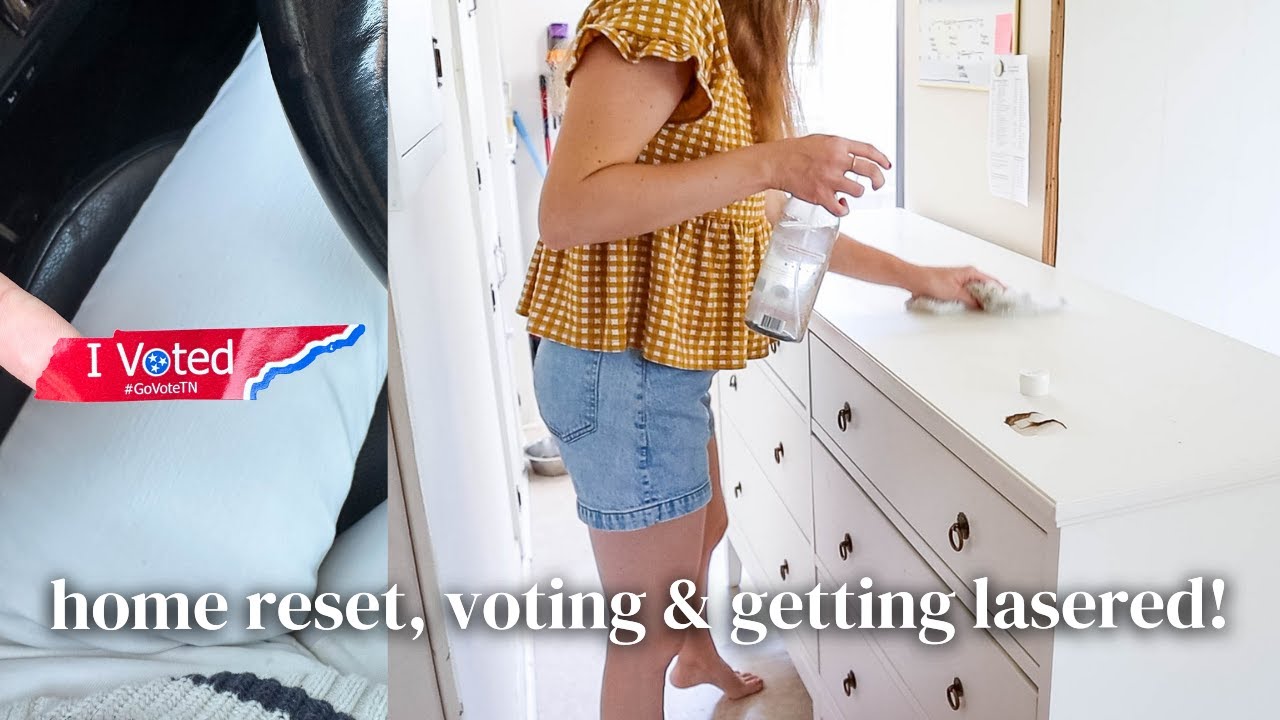 🫧 🏠 clean with me, voting & cherry angioma laser removal! | Tennessee SAHM Week in the Life