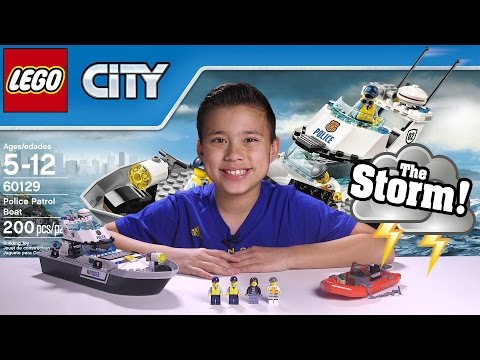 POLICE PATROL BOAT - LEGO City Set 60129 UNDERWATER GoPro ACTION! Time-lapse, Unboxing, & Review