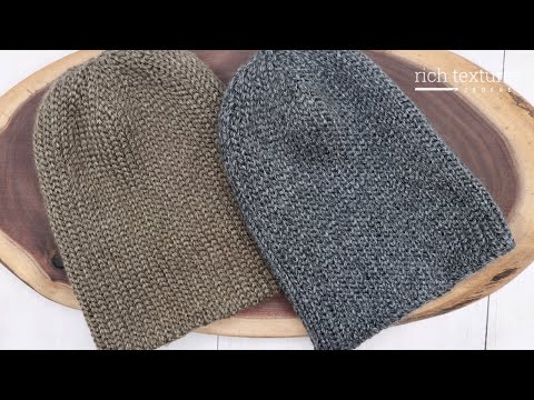 Classic Knit Look Beanie Crochet Pattern