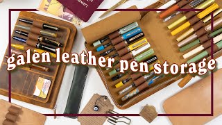 Galen Leather Co. Pen Storage | 40 Slots Pen Case & Writer’s Bank Bag