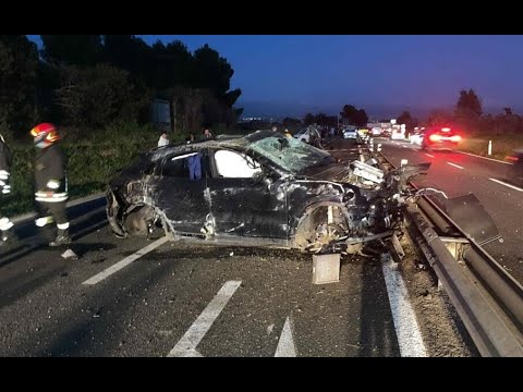 Cagliari legend Cossu in car crash. Andrea Cossu 554 accident. #accident #andrea #cossu #andreacossu