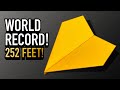 New WORLD RECORD Paper Airplane! How to Make the BEST Paper Airplane for Distance!