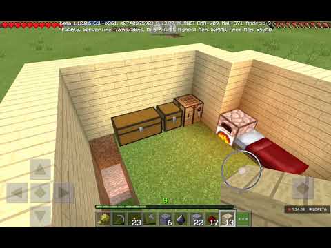 Me play Minecraft on tablet HUAWEI MeadiaPad part 4