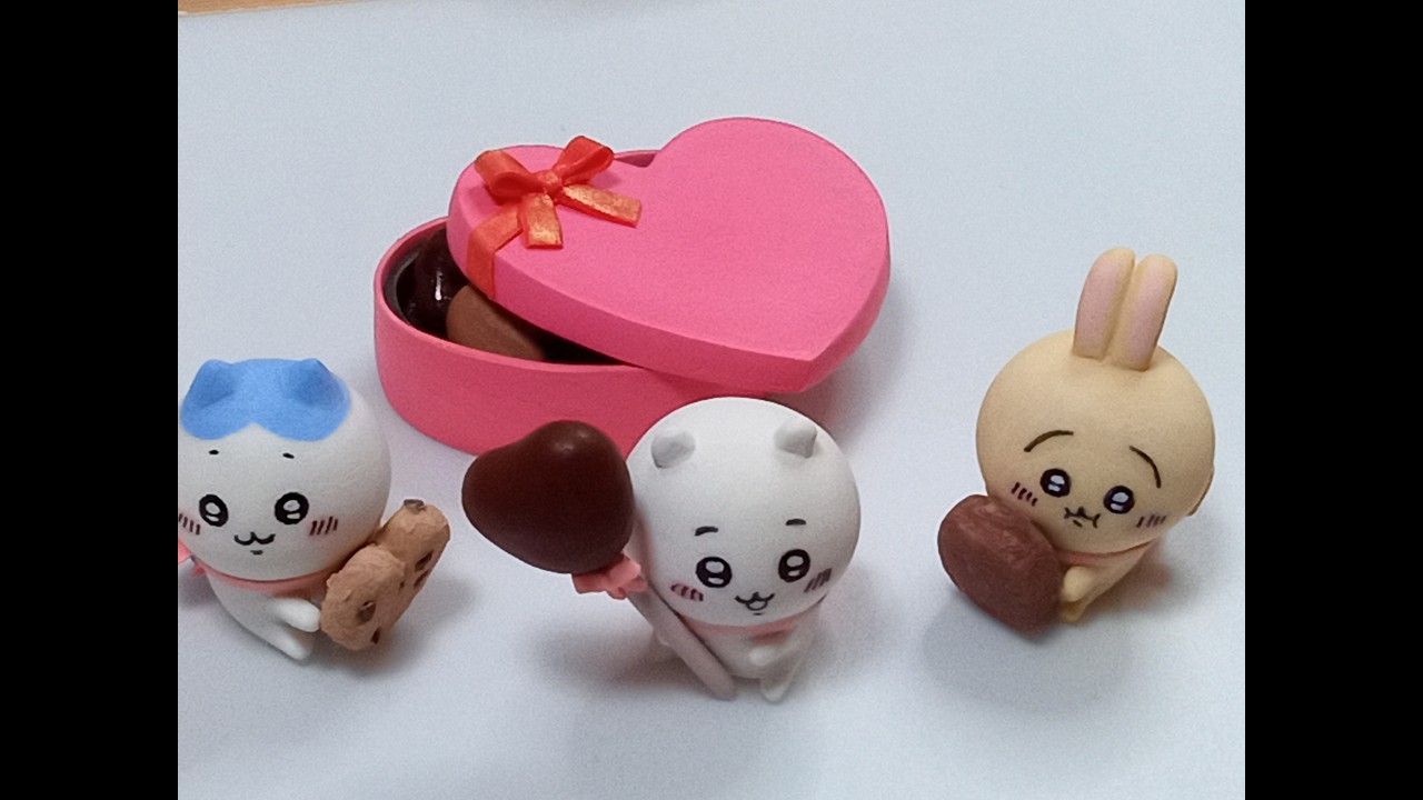 樹脂粘土でハートの箱を作ってみました【バレンタイン】【ちいかわ】