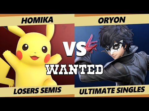 Wanted S4 C2 Losers Semis - Homika (Pikachu, Rosalina) Vs. Oryon (Wolf, Joker) SSBU Ultimate Tournam