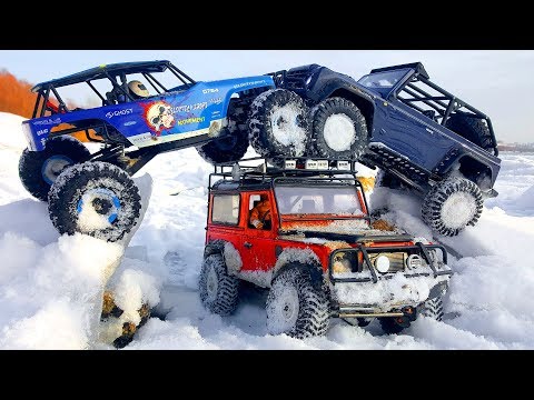 RC Cars Storming Of The Sand Hill — Traxxas TRX4, Axial SCX10, WlToys 10428, FEIYUE FY06 6x6