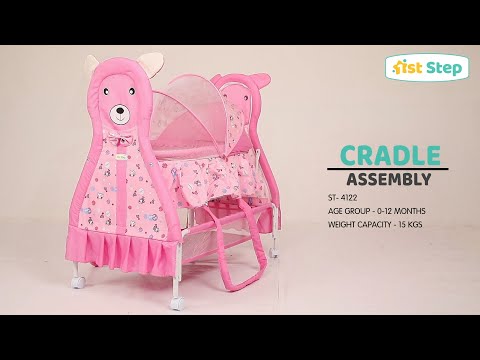 1st Step Baby Bassinet Swing Cradle Jhula with Mosquito Net