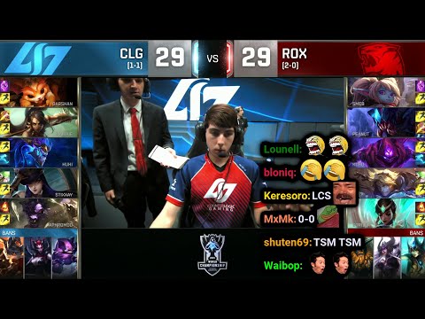 CLG vs ROX | 2016 Worlds - Group Stage Day 4 | Twitch VOD with Chat