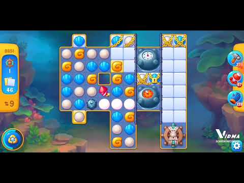 Fishdom. 8851 level no boosters and diamonds. 15 moves