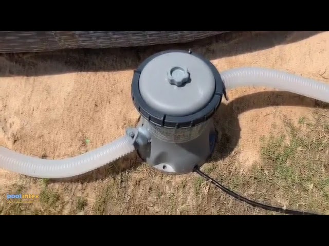 مسبح طوق نفخ رصاصي مع فلتر 3.96متر×3.96متر×0.84متر يتسع 8 اشخاص