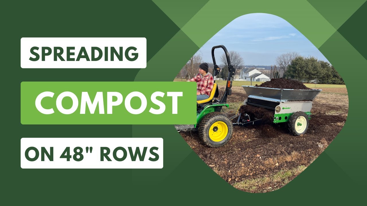 2 Yard Straddle-the-Row Compost Spreader by Earth & Turf