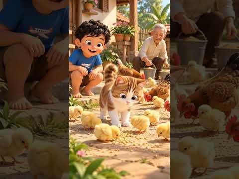 🐥Coco Dikerubungi Anak Ayam!Belajar Memberi Makan Ayam #kartunanak #animasianak #edukasianak #short
