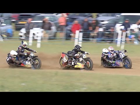 FANTASTIC 1000cc RH SIDECARS ON GRASS