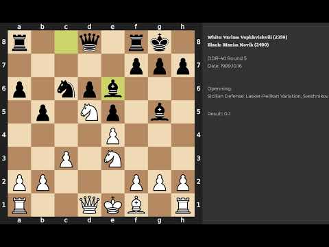 Varlam Vepkhvishvili - Maxim Novik | Sicilian Defense | 1989