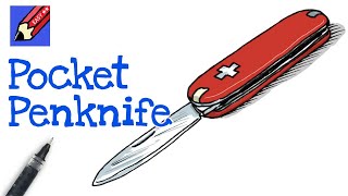 How to Draw a Swiss Army knife real easy