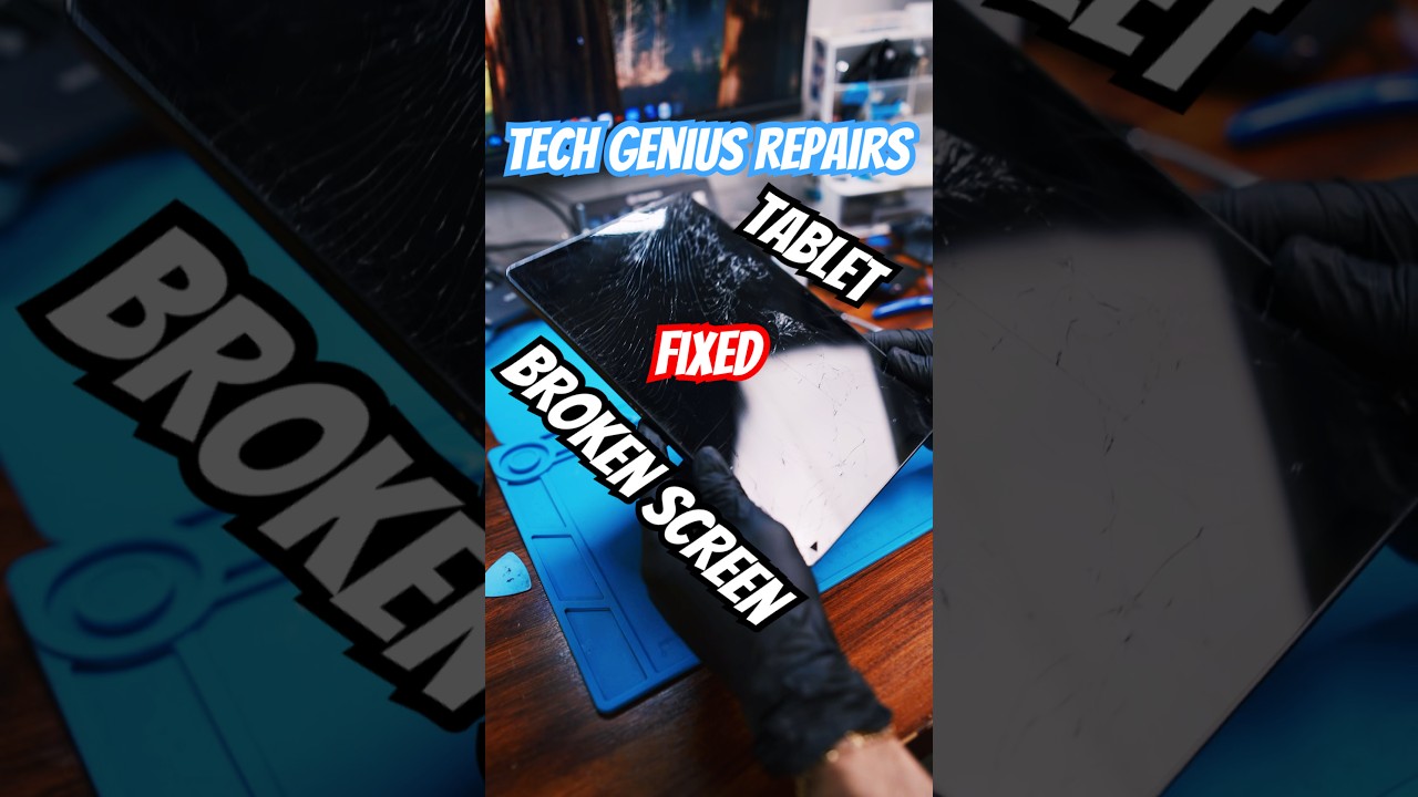 ✨ ✨ Cracked tablet screen replaced — looks brand new again! Would you fix yours right away? 🔧📱