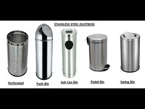 Stainless steel pedal dustbin, material grade: 202, capacity...