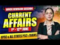 Current Affairs Quick Revision Session For UPSC State PSCs 1st 12th June 2025